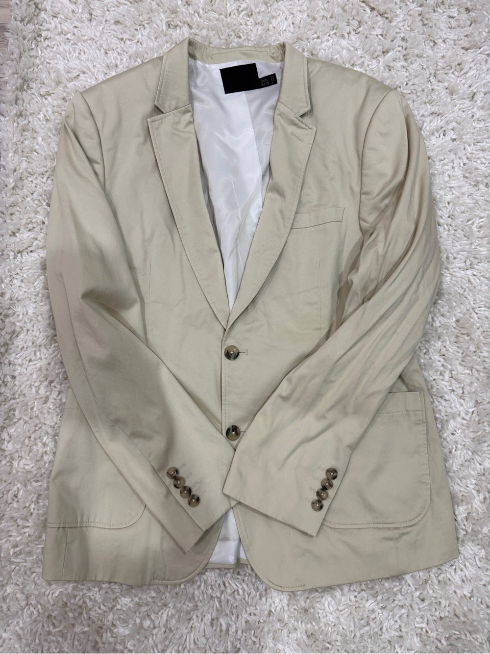 ASOS Light Cream Single-Breasted Blazer